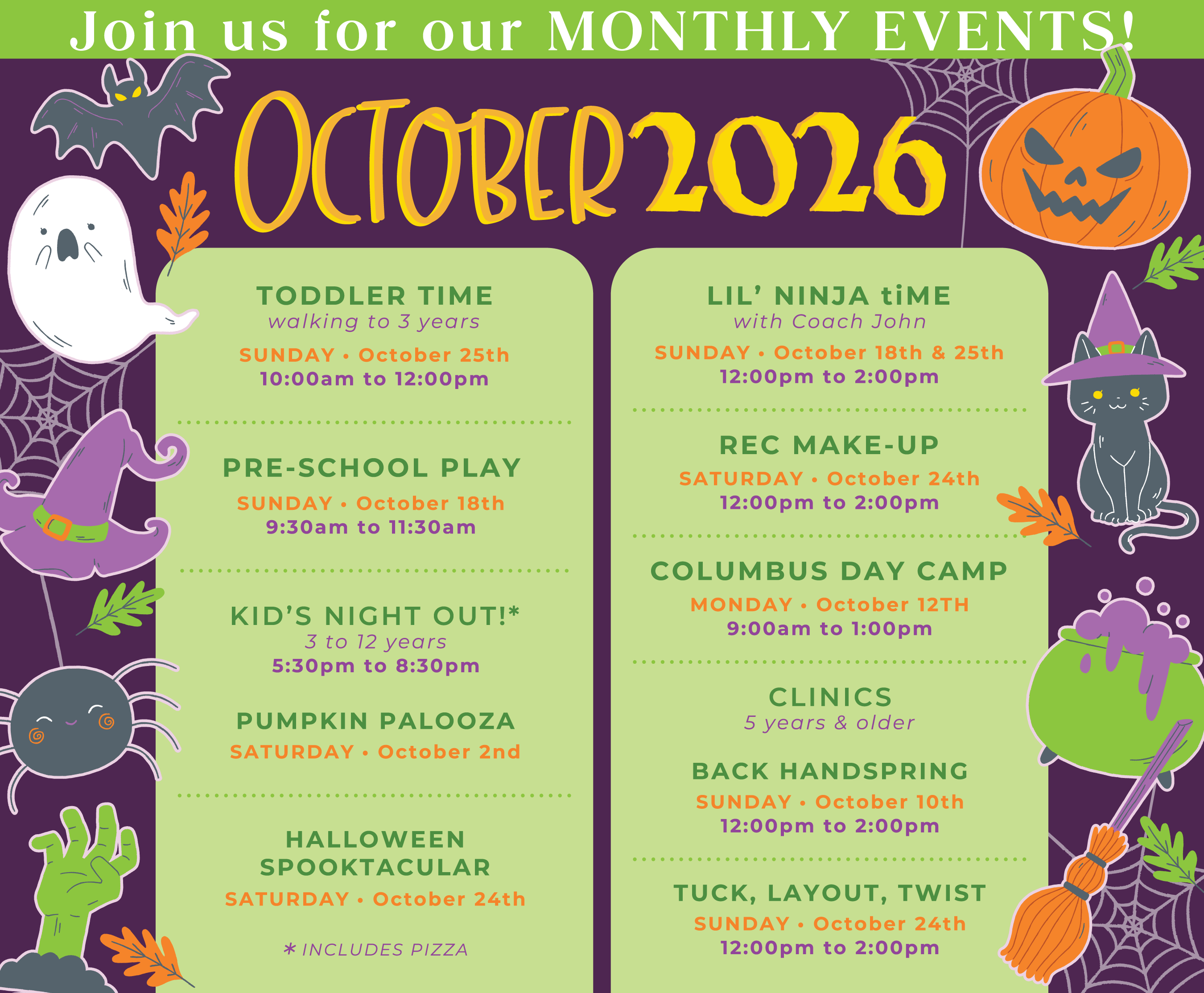 Monthly events